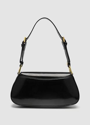 Сумка prada patent leather shoulder bag black 3