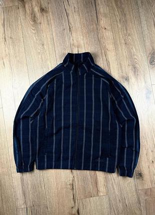 Куртка adidas originals на блискавці, темно-синя, оверсайз