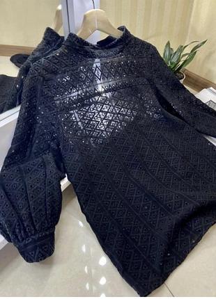 Сорочка ажурна прошва мереживо вишивка з бавовни