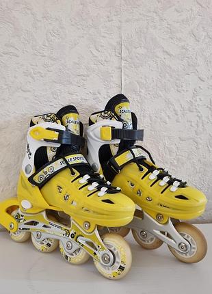 Детские раздвижные ролики scale sports. размер: 31-34.