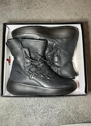 Ecco soft 7 tred hydromax зимові черевики чорні шкіряні