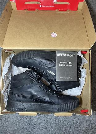 Кросівки puma carina mid без шнурків, чорні, б/в