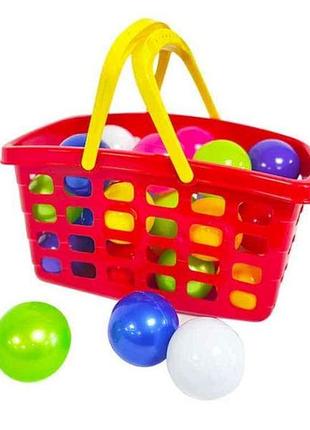 Корзина с ручкой с шариками арт.010/8 тм bamsic