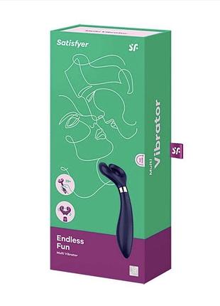 Вібратор для пар satisfyer endless fun blue, три мотори, багатофункціональний 3