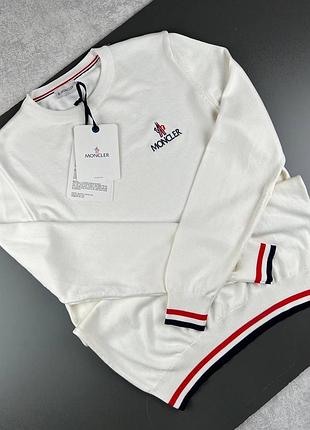 Чоловічий світшот moncler в білому кольорі