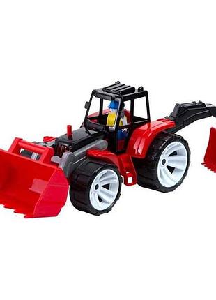 Трактор красный bams 2 ковша арт.007/17 тм bamsic