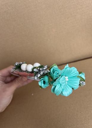 Обруч на дівчинку з квіточками