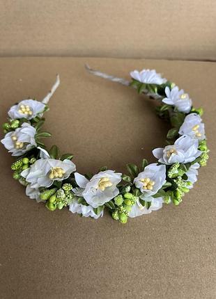 Обруч на дівчинку з квіточками