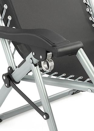 Раскладное кресло шезлонг leobro zero gravity premium plus черное (lb-zgc-e1-blk) 2
