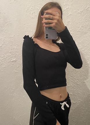 Кофтинка жіноча лонгслів укорочена