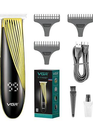 Машинка для стрижки акумуляторна vgr v-959 тример для волосся та бороди