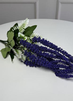 Ветка амаранта искусственная 5шт/уп. цвет: фиолетовый