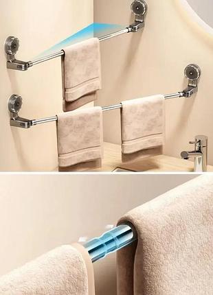 Вішалка-полиця на присосках (вішалка телескоп присоска)