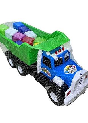 Машинка сине-зеленая «фарго кубики малые» арт.009/4 тм bamsic