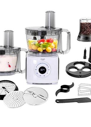 Кухонний комбайн 12в1 adler ad 4224 poland з насадками блендер міксер подрібнювач терка шатківниця