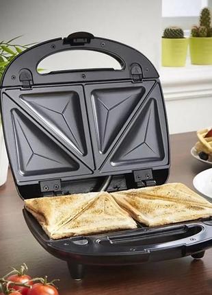 Сендвічниця domotec ms 7777 з антипригарним покриттям 750w 220-240v 50/60hz
