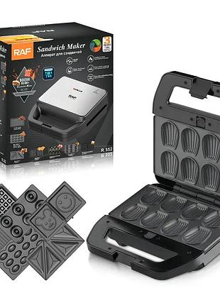 Мультимейкер зі знімними формами 7 в 1 raf r.552 800 вт універсальний мультимейкер для кухні