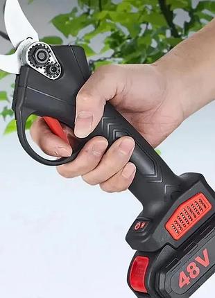 Секатор электрический 48v в чемодане, аккумуляторные садовые ножницы, электросекатор