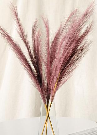 Пампас искусственный 75см 5шт/уп. цвет: фиолетовый