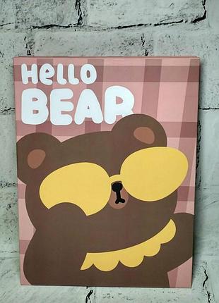 Зеркало косметическое настольное раскладное мишка 26х20 см