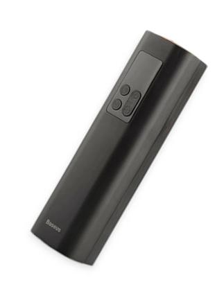 Компрессор mini baseus 10атм/30л/0.18м шланг/прикур/насадки/фонарь/led дисплей 5