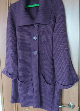 Кофта-туника  довга в'язана тепла 7