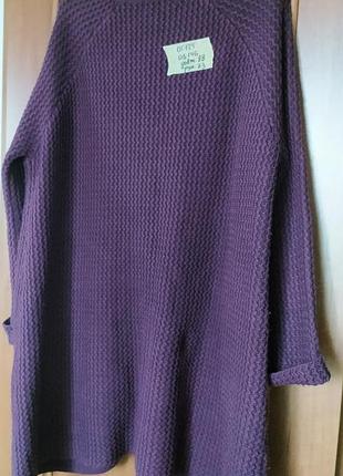 Кофта-туника длинная вязаная теплая 5