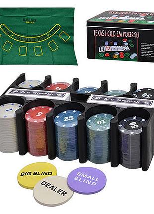 Настольный покер 3896b в металлической коробке