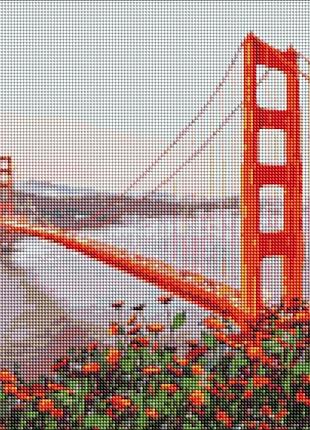 Уцінка! алмазна мозаїка "ранковий сан-франциско" amo7177-uc 40х40 см