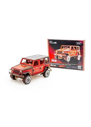 Дерев'яний 3d конструктор "джип wrangler" арт-25162, 162 деталі
