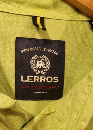 Сорочка з льону яскравого лимонного кольору