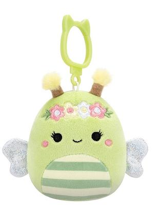 М'яка іграшка на кліпсі бджілка сібіл squishmallows sqcp00460, 9 см