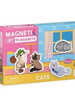 Набор магнитов "котики" 200258, 15 элементов в комплекте