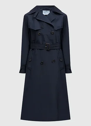 Стильний двобортний тренч плащ розмір 44 темно-синій hallhuber