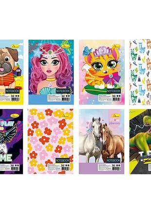 Блокнот дитячий а7 ап-1714 на пружині 36 аркушів, асортимент