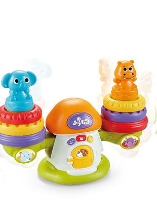 Музыкальная развивающая игрушка "весы" qf366-043 со световыми эффектами оранжевый