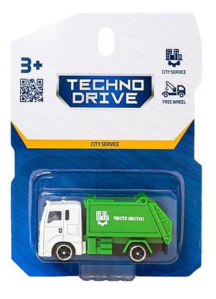 Автомодель детская мусоровоз technodrive 250241cg-2 масштаб 1:64