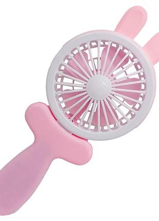 Уценка!!! вентилятор ручной портативный "зайчик" bambi vntr-002-3(pink)-uc розовый