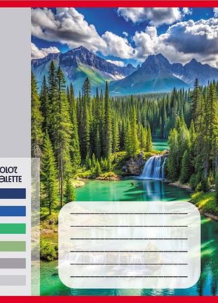 Зошит загальний "кольори гір" 060-610093k-3 в клітинку, 60 аркушів