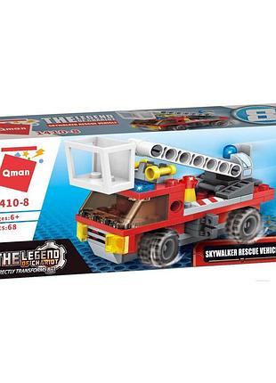 Конструктор qman 1410-1-8 пожарная техника, 79 дет skywalker rescue vehicle