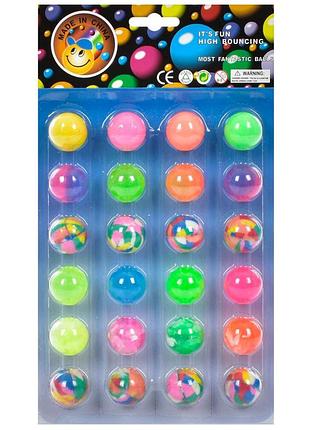 Мяч прыгунчик ms 0906-3 размер 3,2 см 24 штуки