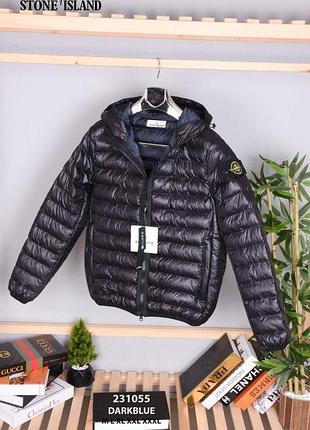 Чоловіча куртка stone island в чорному кольорі