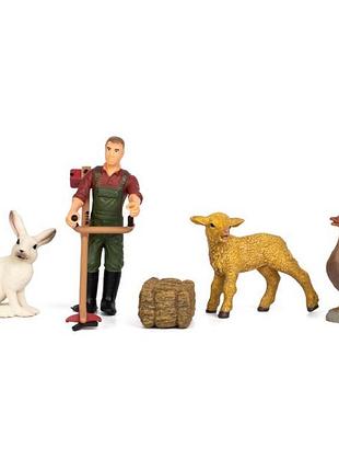 Детский игрушечный набор "ферма" q9899-t7_6 утка, овца, кролик