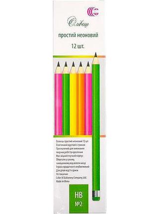 Набір олівців cr255-12 неоновий 12 штук