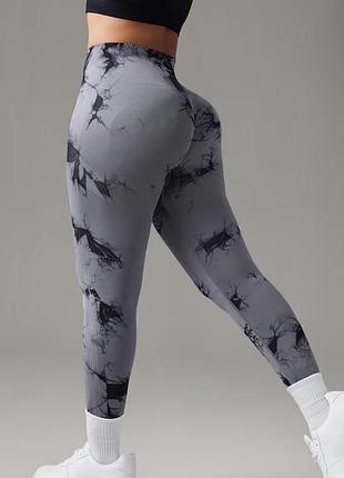 Жіночі високі легінси для йоги  – безшовні спортивні штани для підняття сідниць, з контролем живота та підкресленням сідниць