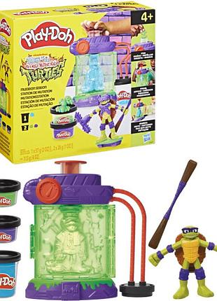 Игровой набор play-doh teenage mutant ninja turtas mutation station playset (ракушки-ниндзя: мутационная станция play-doh).