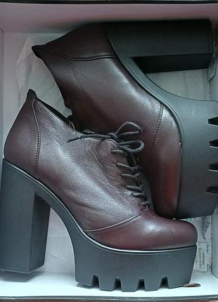 Ботинки кожаные утепленные р.39