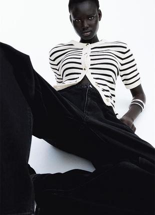 Кардиган в смужку в стилі old money h&m