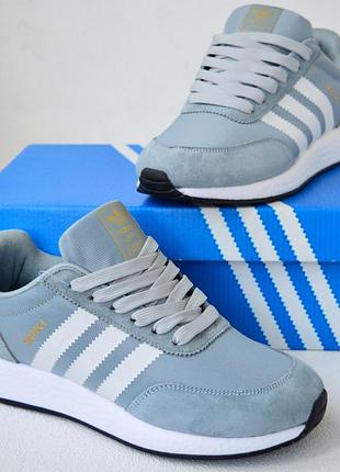 🔥👟кросівки чоловічі ❄️ adidas iniki gray white