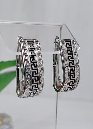 Сережки з нержавіючої медичної сталі родій xuping